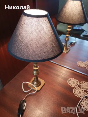 Ретро бронзова нощна лампа