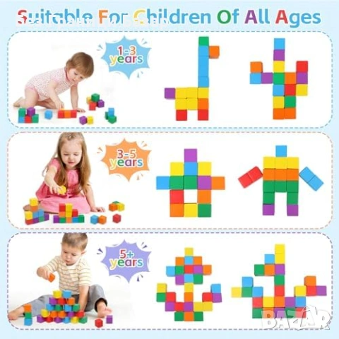 Нови Дървени кубчета за броене Монтесори образователна играчка дете 1+, снимка 4 - Образователни игри - 53839871