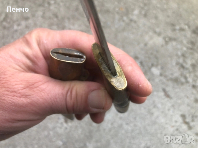 стар български нож "Вълчи зъб" с кания, снимка 12 - Ножове - 50138292