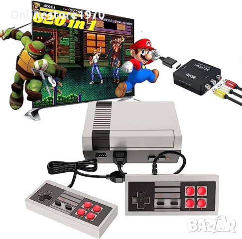 Ретро телевизионна игра  Nintendo с 620 вградени игри и два джойстика, снимка 4 - Други игри и конзоли - 41509725