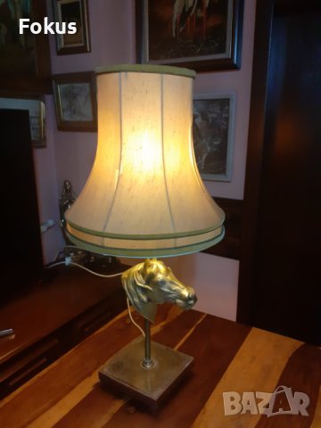 Уникална бронзова лампа кон глава статуетка фигура бронз, снимка 2 - Антикварни и старинни предмети - 41578467