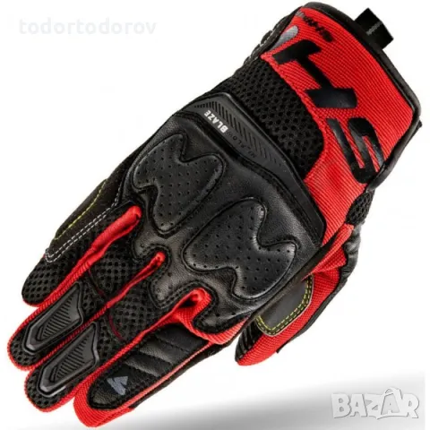 Къси мото ръкавици SHIMA BLAZE RED,карбонови протектори, снимка 1