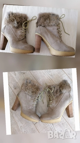 Боти от естествен велур 37,5 -38 размер 