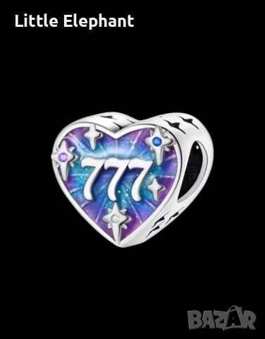 Pre order ✨ Сребърен талисман "Ангелско число 777"/ново