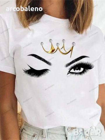 Дамска секси тениска с уникален дизайн, 9цвята, снимка 10 - Тениски - 41648484