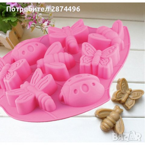 3781 Силиконов молд с форма за печене на насекоми, снимка 8 - Форми - 39057514