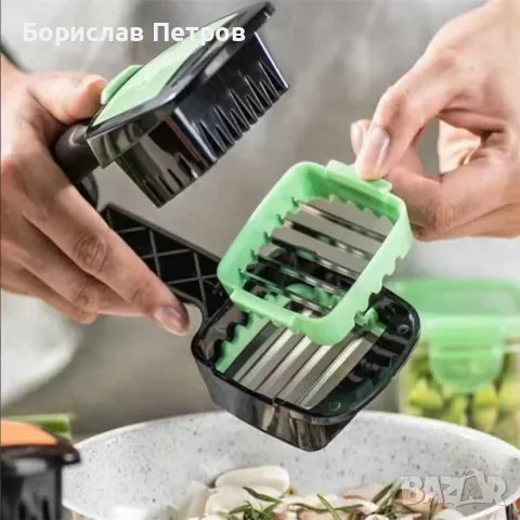 Кухненско, мултифункционално ренде за плодове и зеленчуци 5 в 1 Genius Nicer Dicer, снимка 10 - Аксесоари за кухня - 56008314