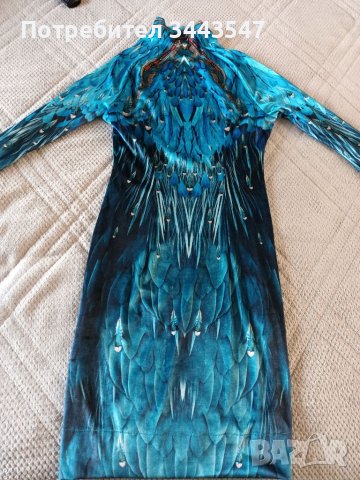 Дизайнерска рокля Ангелски пера, снимка 2 - Рокли - 40615646