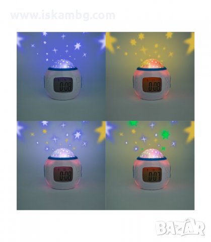 ДЕТСКИ НАСТОЛЕН МУЗИКАЛЕН ЧАСОВНИК С ПРОЖЕКТОР ЗА ЗВЕЗДИ - код 1038, снимка 7 - Други - 33977781