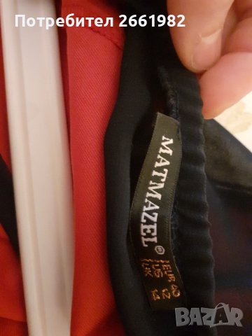 Сладка червена рокля/туника с панделка, снимка 5 - Рокли - 42732749