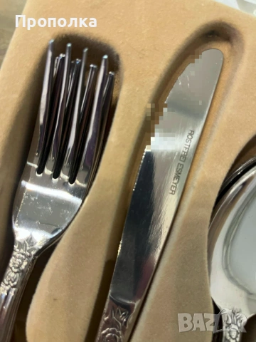  К-т прибори барокови орнаменти за шест души, неупотребявани -24бр., снимка 11 - Прибори за хранене, готвене и сервиране - 53631442