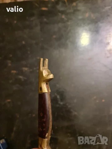 Стар голям нож с кучешка глава, снимка 3 - Антикварни и старинни предмети - 51049506