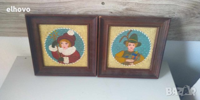 Картини в дървена рамка 16x16см