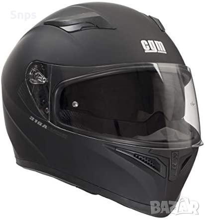 Каска  за мотор CGM Full-Face, XS(53-54см), L (59-60 см),  ХХL (63-64 см) Черна и сив графит