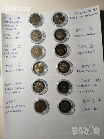 КОЛЕКЦИОНЕРСКИ 2 ЕВРОВИ МОНЕТИ 12 БР., НУМИЗМАТИЧЕН БОКС, снимка 7 - Нумизматика и бонистика - 27673774