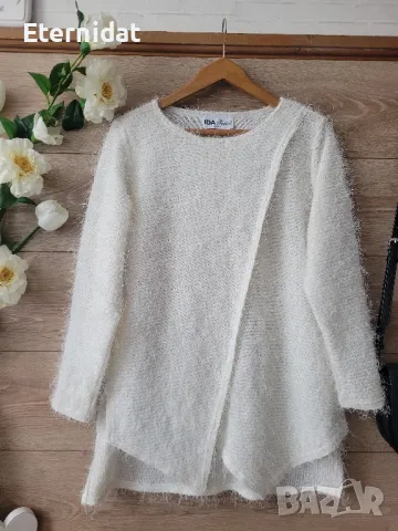 Бяла блзука и черен панталон , снимка 4 - Блузи с дълъг ръкав и пуловери - 50264691