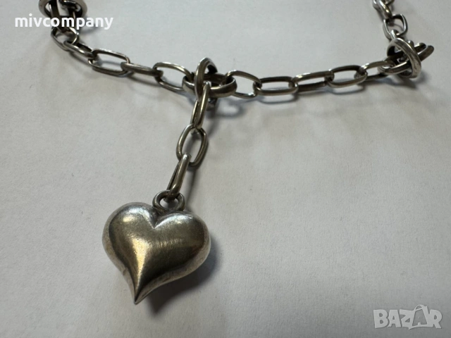 Сребърно колие с висулка 23.86гр 54см, снимка 5 - Колиета, медальони, синджири - 53692302