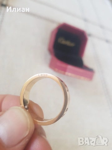 Пръстен Cartier розово злато, снимка 4 - Пръстени - 52641874