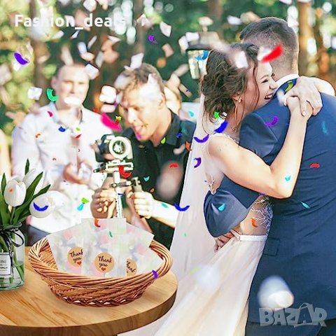 Нови 120 броя Комплект торбички с конфети Сватбени стикери Парти Декорация, снимка 2 - Други - 42001276