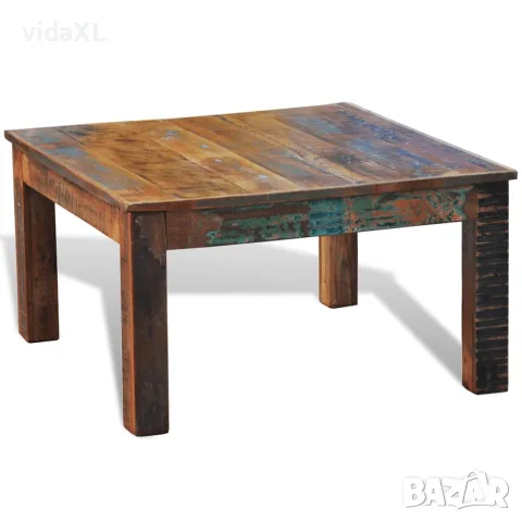 vidaXL Холна маса от регенерирано дърво, квадратна, снимка 3 - Маси - 56146323