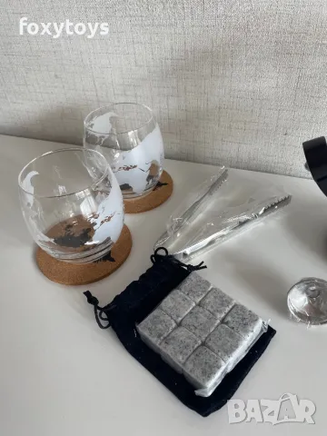 Луксозен комплект за уиски с две чаши, декантер, гарафа, Malatec 22553, , снимка 8 - Чаши - 49083597