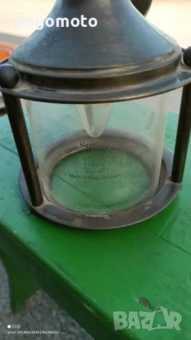 Стара лампа,аплик, фенер, медна, бронзова, SCHOTT-SUPRAX Original - Made in Germany , снимка 11 - Антикварни и старинни предмети - 50413888