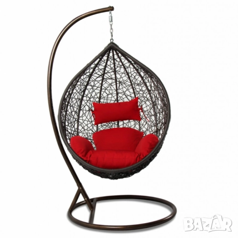 Градинска люлка от PVC ратан с метална конструкция. Доставката до офис на Еконт излиза около 90лв, д, снимка 9 - Други стоки за дома - 52138201