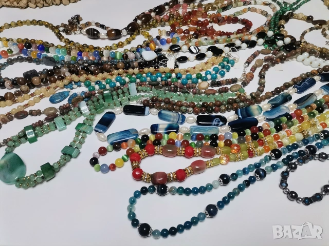 САМО 50 Евро!!! 23 БРОЯ гердани и колиета от натурални камъни, снимка 4 - Колиета, медальони, синджири - 53354834