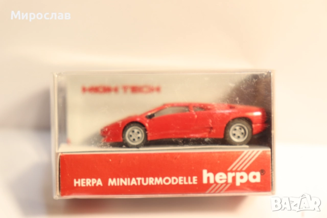 HERPA H0 1/87 LAMBORGHINI КОЛИЧКА КАМИОН МОДЕЛ, снимка 3 - Колекции - 52637950