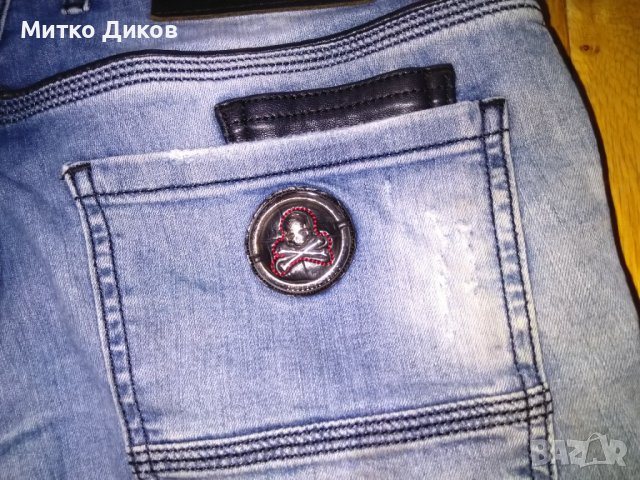 Дънки маркови бермуди къси гащи Cobbelti черепи  размер W 29 L 26 , снимка 14 - Дънки - 38618435