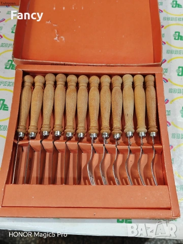 Комплект прибори за хранене Боженци, снимка 2 - Антикварни и старинни предмети - 53469672