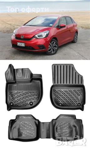 Гумени стелки RizLine съвместими с Honda Jazz  Fitt 2020+, снимка 6 - Аксесоари и консумативи - 48540080