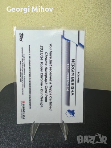 Mërgim Berisha Auto /50 – Topps Chrome Bundesliga Gold Autograph, снимка 3 - Колекции - 53844429