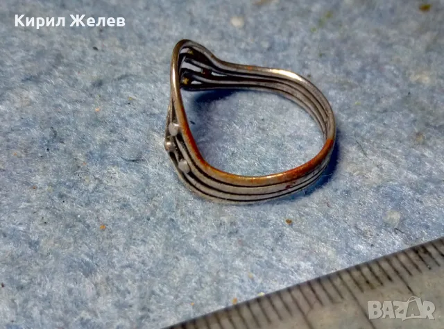 СТАР АЖУРЕН СРЕБЪРЕН ПРЪСТЕН СРЕБРО ВИСОКА ПРОБА РЪЧНА РЕТРО АРТ ИЗРАБОТКА 49726, снимка 10 - Антикварни и старинни предмети - 49122486