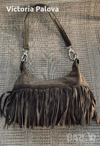 Модерна чанта естествена кожа  велур, снимка 4 - Чанти - 50368027