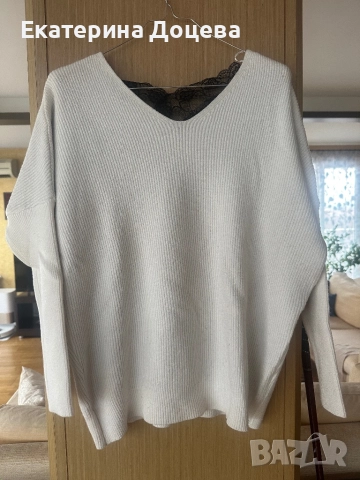 Бяла блуза с дантела Фетиш