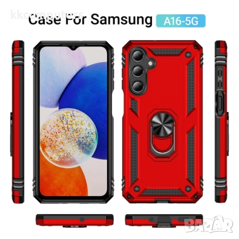 Samsung Galaxy A16 5G / A16 4G Удароустойчив Ring Holder2 TPU + PC Калъф и Протектор, снимка 2 - Калъфи, кейсове - 52238071
