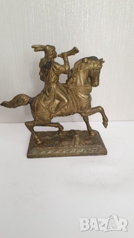 Стара бронзова фигура, снимка 5 - Антикварни и старинни предмети - 41904986