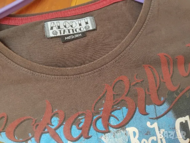 Alcott Tattoo - оригинална Street Wear Casual ежедневна тениска скелет, снимка 5 - Тениски - 49810377