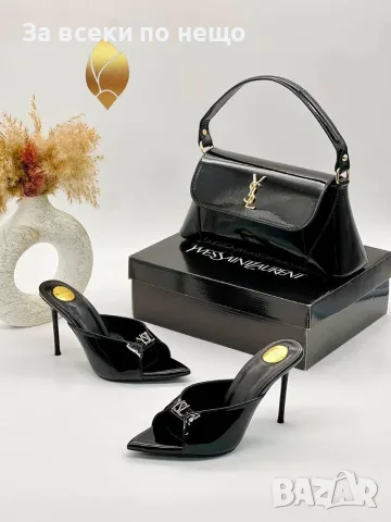 Yves Saint Laurent Дамски Официални Чехли На Ток - Различни Цветове Код SEM-542, снимка 3 - Чехли - 55874546