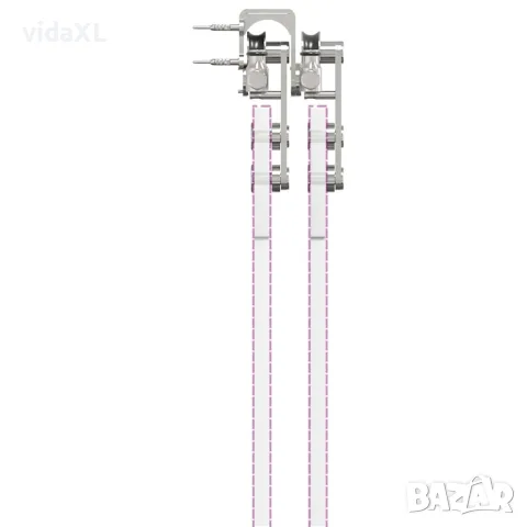 vidaXL Механизъм за плъзгаща врата 400 см неръждаема стомана сребрист, снимка 9 - Железария - 56146979