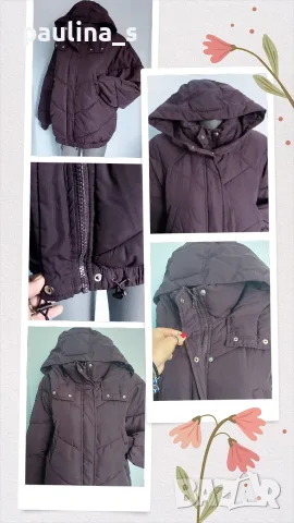 Два различни броя / Дамско марково яке с вата и качулка "H&M" и "S'Oliver" , снимка 3 - Якета - 55737855