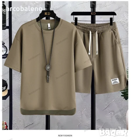 Ежедневен мъжки моден летен комплект от две части, 8цвята , снимка 7 - Спортни дрехи, екипи - 50787712