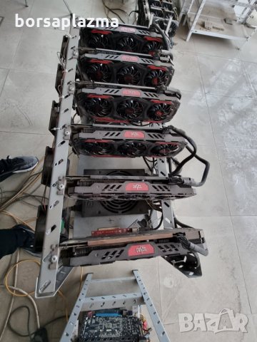 риг Asus 470 4GB mining edition  -  8 броя карти - 2900, снимка 2 - Работни компютри - 35852737