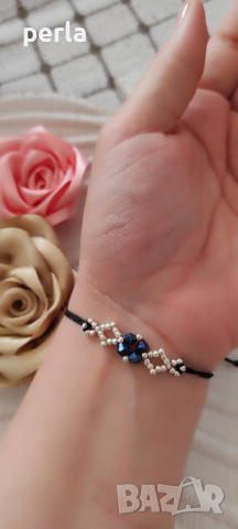 Ръчно изработен сет от гривна и колие , снимка 4 - Бижутерийни комплекти - 44742158