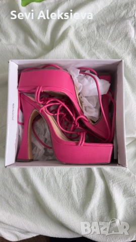 Дамски токове – размер 38, цикламено розови (нови), снимка 2 - Дамски обувки на ток - 53174845