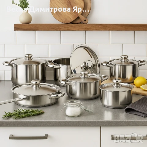 Професионален комплект тенджери Zeiplteir - 12 части, снимка 4 - Съдове за готвене - 51412902