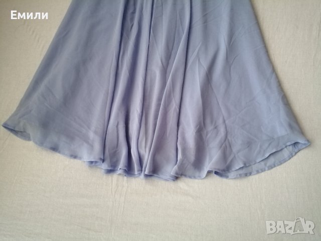 VILA y2k елегантна дамска рокля с дължина под коляното в син цвят р-р S, снимка 7 - Рокли - 44374973