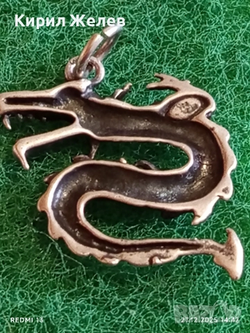 Унисекс сребърна висулка КИТАЙСКИ ДРАКОН ювелирна изработка 27219, снимка 5 - Колиета, медальони, синджири - 52912451