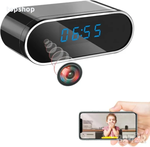 НОВА, ТЕСТВАНА WiFi шпионска камера в часовник, 1080P с нощно виждане и откриване на движение